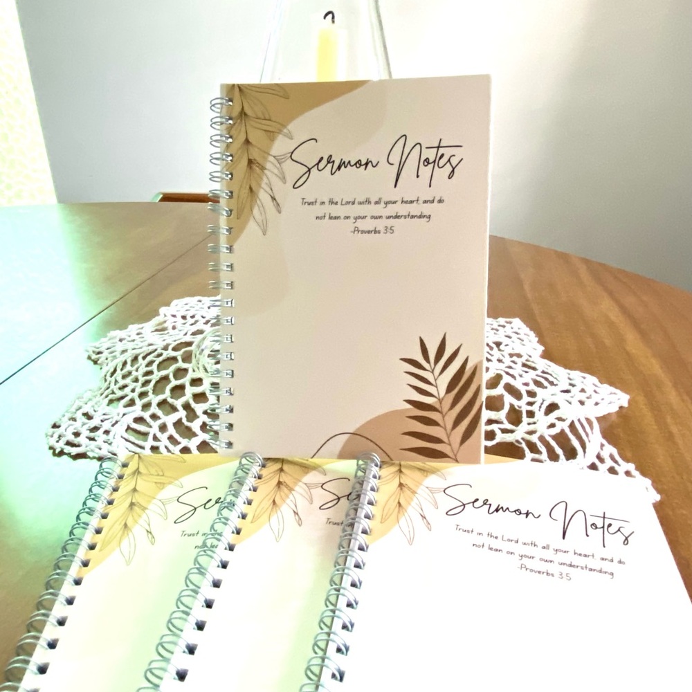New -Sermon Notes Spiral Notebook, Inspirational Notebook, Religious Notebook